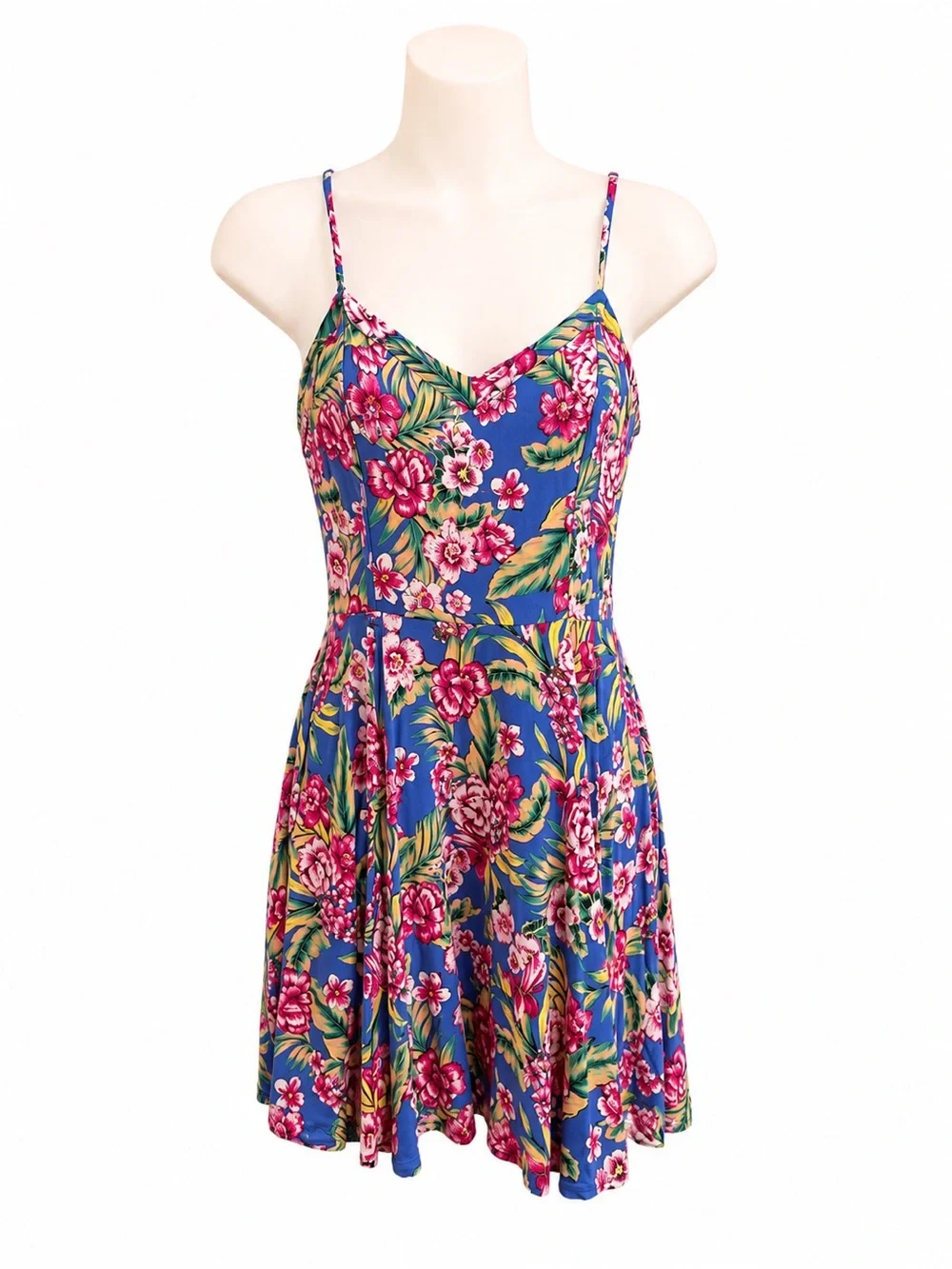 Cotton On Tropical Floral Fit & Flare Sundress Size Small 100% Viscose